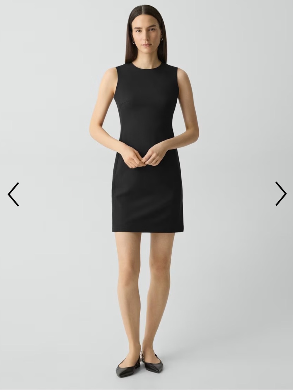 Theory Black Sleeveless Mini Dress